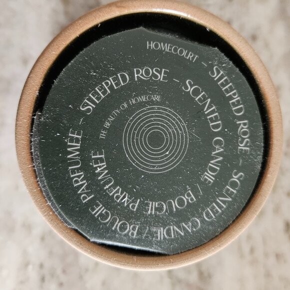 NEW HOMECOURT FLOWER FLORAL STEEPED ROSE CERAMIC SCENTED WICK CANDLE - Picture 2 of 4